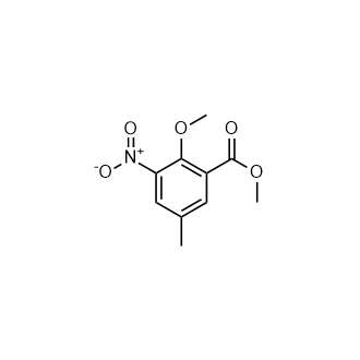 2-甲氧基-5-甲基-3-硝基苯甲酸甲酯,Methyl 2-methoxy-5-methyl-3-nitrobenzoate