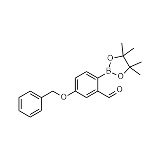 5-(芐氧基)-2-(4,4,5,5-四甲基-1,3,2-二氧苯甲醛-2-基)苯甲醛,5-(Benzyloxy)-2-(4,4,5,5-tetramethyl-1,3,2-dioxaborolan-2-yl)benzaldehyde