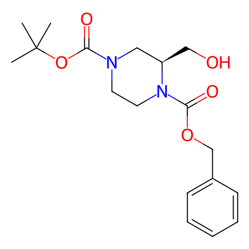 1-苄基4-(叔丁基)(S)-2-(羟甲基)哌嗪-1,4-二羧酸酯,1-Benzyl 4-(tert-butyl) (S)-2-(hydroxymethyl)piperazine-1,4-dicarboxylate