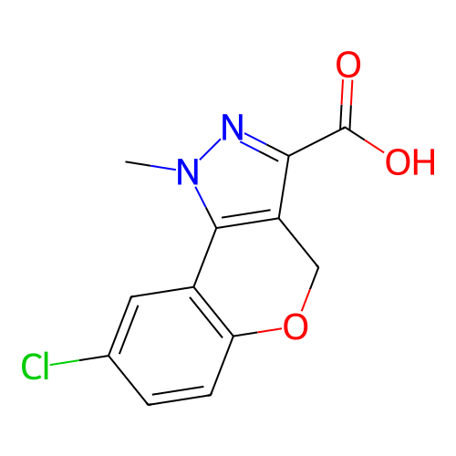 8-氯-1-甲基-1,4-二氫色素[4,3-c]吡唑-3-羧酸,8-Chloro-1-methyl-1,4-dihydrochromeno[4,3-c]pyrazole-3-carboxylic acid