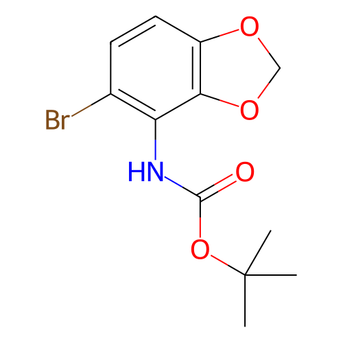 (5-溴苯并[d][1,3]二氧雜環(huán)戊烯-4-基)氨基甲酸叔丁酯,tert-Butyl (5-bromobenzo[d][1,3]dioxol-4-yl)carbamate