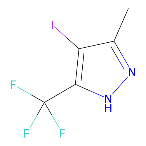4-碘-3-甲基-5-(三氟甲基)-1H-吡唑,4-Iodo-3-methyl-5-(trifluoromethyl)-1H-pyrazole