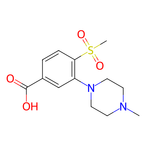 3-(4-甲基哌嗪-1-基)-4-(甲基磺酰基)苯甲酸,3-(4-Methylpiperazin-1-yl)-4-(methylsulfonyl)benzoic acid