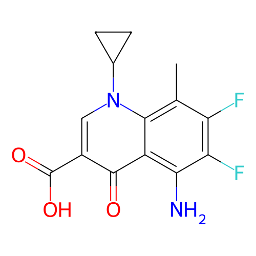 5-氨基-1-环丙基-6,7-二氟-8-甲基-4-氧代-1,4-二氢喹啉-3-羧酸,5-Amino-1-cyclopropyl-6,7-difluoro-8-methyl-4-oxo-1,4-dihydroquinoline-3-carboxylic acid