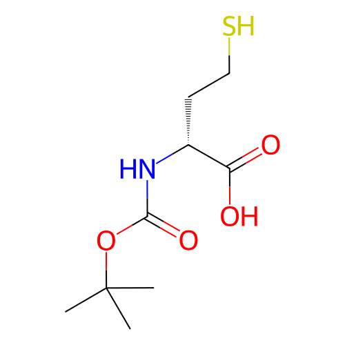 (R)-2-((叔丁氧基羰基)氨基)-4-巯基丁酸,N-[(1,1-Dimethylethoxy)carbonyl]-D-homocysteine