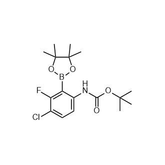 叔丁基(4-氯-3-氟-2-(4,4,5,5-四甲基-1,3,2-二氧硼烷-2-基)苯基)氨基甲酸叔丁酯,tert-Butyl (4-chloro-3-fluoro-2-(4,4,5,5-tetramethyl-1,3,2-dioxaborolan-2-yl)phenyl)carbamate