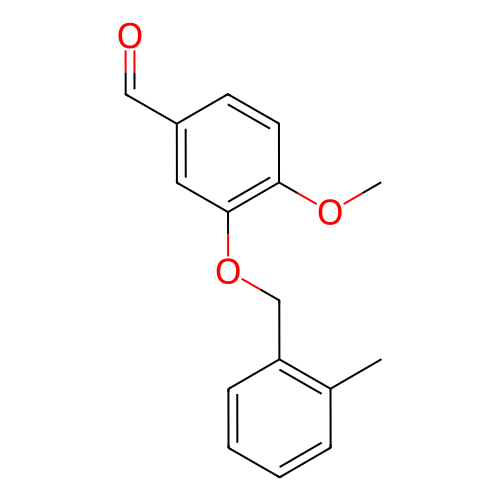 4-甲氧基-3-((2-甲基苄基)氧基)苯甲醛,4-Methoxy-3-((2-methylbenzyl)oxy)benzaldehyde