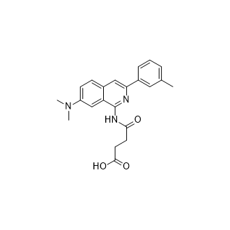 4-((7-(二甲基氨基)-3-(间甲苯基)异喹啉-1-基)氨基)-4-氧代丁酸,4-(7-(Dimethylamino)-3-m-tolylisoquinolin-1-ylamino)-4-oxobutanoic acid