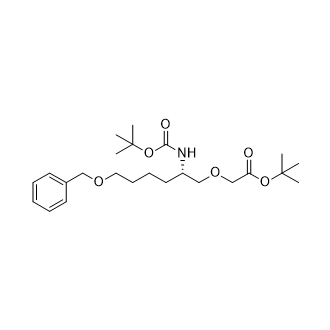 (S)-2-((6-(苄氧基)-2-((叔丁氧基羰基)氨基)己基)氧基)乙酸乙酯,(S)-tert-Butyl 2-(6-(benzyloxy)-2-(tert-butoxycarbonylamino)hexyloxy)acetate