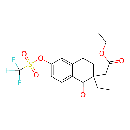 2-(2-乙基-1-氧代-6-(((三氟甲基)磺酰基)氧基)-1,2,3,4-四氢萘-2-基)乙酸乙酯,Ethyl 2-(2-ethyl-1-oxo-6-(((trifluoromethyl)sulfonyl)oxy)-1,2,3,4-tetrahydronaphthalen-2-yl)acetate