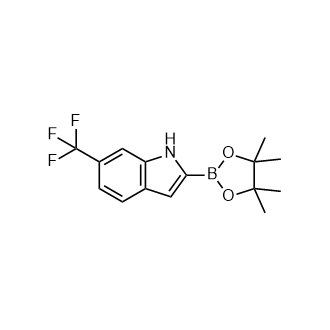 2-(4,4,5,5-四甲基-1,3,2-二氧杂硼杂环戊烷-2-基)-6-(三氟甲基)-1H-吲哚,2-(4,4,5,5-Tetramethyl-1,3,2-dioxaborolan-2-yl)-6-(trifluoromethyl)-1H-indole