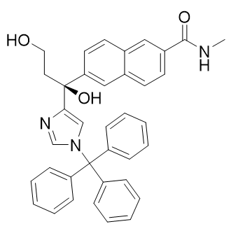 (S)-6-(1,3-二羟基-1-(1-三苯甲基-1H-咪唑-4-基)丙基)-N-甲基-2-萘甲,(S)-6-(1,3-Dihydroxy-1-(1-trityl-1H-imidazol-4-yl)propyl)-N-methyl-2-naphthamide