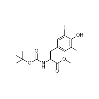 (S)-2-((叔丁氧基羰基)氨基)-3-(4-羟基-3,5-二碘苯基)丙酸甲酯,Methyl (S)-2-((tert-butoxycarbonyl)amino)-3-(4-hydroxy-3,5-diiodophenyl)propanoate