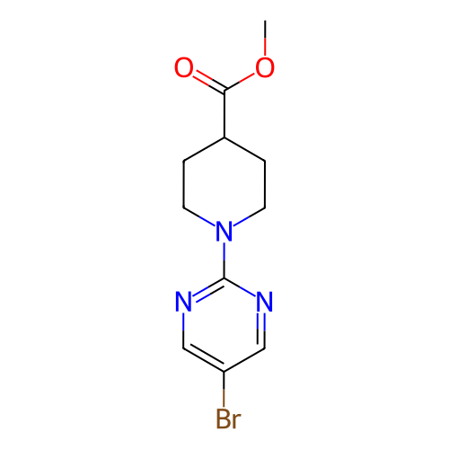 1-(5-溴嘧啶-2-基)哌啶-4-羧酸甲酯,Methyl 1-(5-Bromopyrimidin-2-yl)piperidine-4-carboxylate