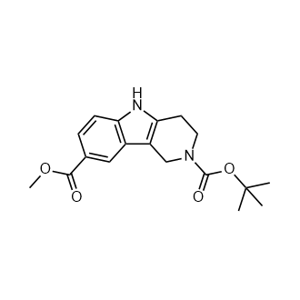 2-叔丁基8-甲基3,4-二氫-1H-吡啶并[4,3-b]吲哚-2,8(5H)-二羧酸,2-tert-Butyl 8-methyl 3,4-dihydro-1H-pyrido[4,3-b]indole-2,8(5H)-dicarboxylate