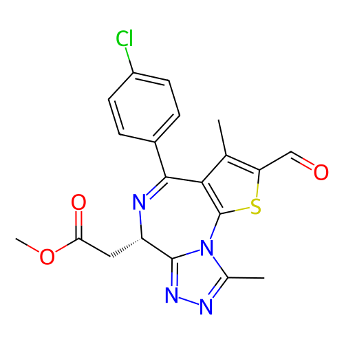 (S)-2-(4-(4-氯苯基)-2-甲酰基-3,9-二甲基-6H-噻吩并[3,2-f] [1,2,4]三唑并[4,3-a]] [1,4]二氮杂卓-6-基)乙酸甲酯,Methyl (S)-2-(4-(4-chlorophenyl)-2-formyl-3,9-dimethyl-6H-thieno[3,2-f][1,2,4]triazolo[4,3-a][1,4]diazepin-6-yl)acetate