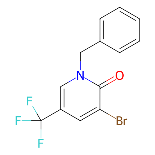 1-苄基-3-溴-5-（三氟甲基）吡啶-2（1H）- 酮,1-Benzyl-3-bromo-5-(trifluoromethyl)pyridin-2(1H)-one