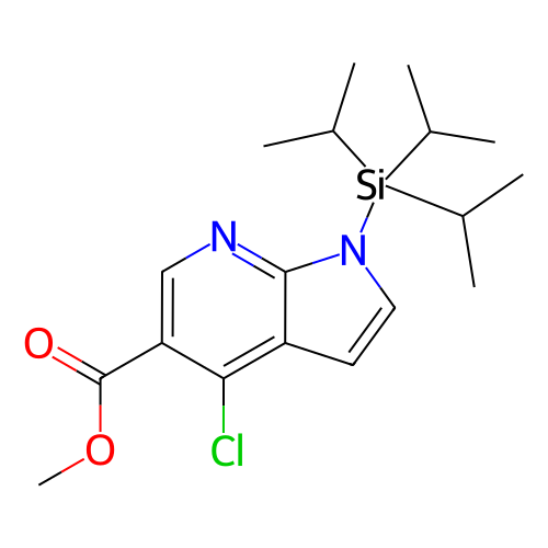 4-氯-1-[三(丙-2-基)甲硅烷基] -1H-吡咯并[2,3-b]吡啶-5-甲酸甲酯,Methyl 4-chloro-1-(triisopropylsilyl)-1H-pyrrolo[2,3-b]pyridine-5-carboxylate