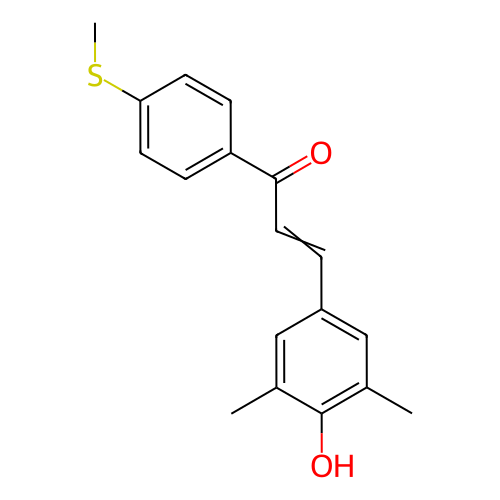 1-(4-甲硫基苯基)-3-(3,5-二甲基-4-羟基苯基)丙-2-烯-1-酮,1-(4-Methylthiophenyl)-3-(3,5-dimethyl-4-hydroxyphenyl)prop-2-en-1-one