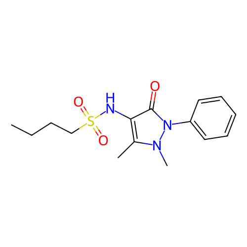 N-(1,5-二甲基-3-氧代-2-苯基-2,3-二氢-1H-吡唑-4-基)丁烷-1-磺酰胺,N-(1,5-dimethyl-3-oxo-2-phenyl-2,3-dihydro-1H-pyrazol-4-yl)butane-1-sulfonamide