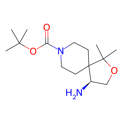 叔丁基(S)-4-氨基-1,1-二甲基-2-氧杂-8-氮杂螺[4.5]癸烷-8-羧酸盐,tert-Butyl (S)-4-amino-1,1-dimethyl-2-oxa-8-azaspiro[4.5]decane-8-carboxylate