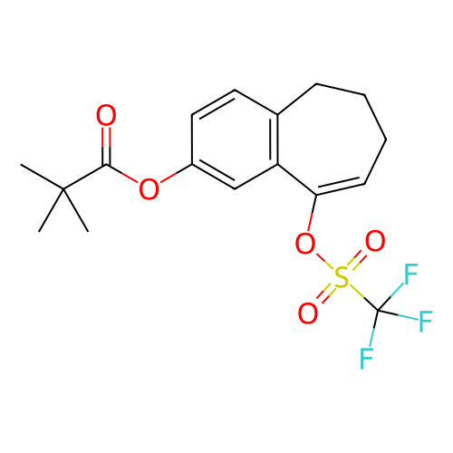9-(((三氟甲基)磺酰基)氧基)-6,7-二氫-5H-苯并[7]環(huán)戊-2-基新戊酸酯,9-(((Trifluoromethyl)sulfonyl)oxy)-6,7-dihydro-5H-benzo[7]annulen-2-yl pivalate