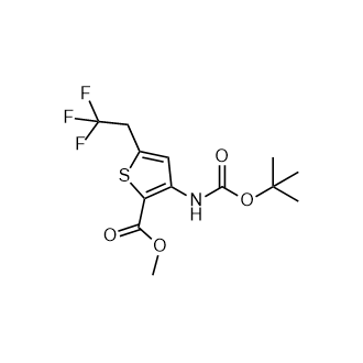 3-((叔丁氧基羰基)氨基)-5-(2,2,2-三氟乙基)噻吩-2-羧酸甲酯,Methyl 3-((tert-butoxycarbonyl)amino)-5-(2,2,2-trifluoroethyl)thiophene-2-carboxylate