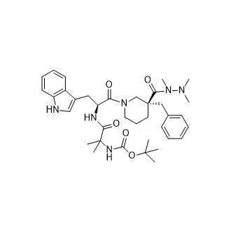 (1-((S)-1-((R)-3-苄基-3-(1,2,2-三甲基肼基羰基)哌啶-1-基)-3-(1H-吲哚-3-基)基)-1-氧代丙-2-基)氨基)-2-甲基-1-氧代丙-2-基)氨基甲酸叔丁酯,tert-Butyl (1-(((S)-1-((R)-3-benzyl-3-(1,2,2-trimethylhydrazinecarbonyl)piperidin-1-yl)-3-(1H-indol-3-yl)-1-oxopropan-2-yl)amino)-2-methyl-1-oxopropan-2-yl)carbamate