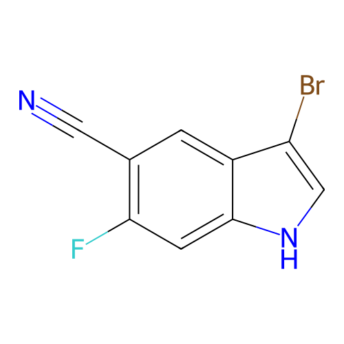 3-溴-6-氟-1H-吲哚-5-甲腈,3-Bromo-6-fluoro-1H-indole-5-carbonitrile