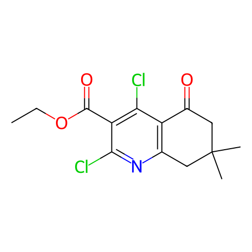 2,4-二氯-7,7-二甲基-5-氧代-5,6,7,8-四氢喹啉-3-羧酸乙酯,Ethyl 2,4-dichloro-7,7-dimethyl-5-oxo-5,6,7,8-tetrahydroquinoline-3-carboxylate