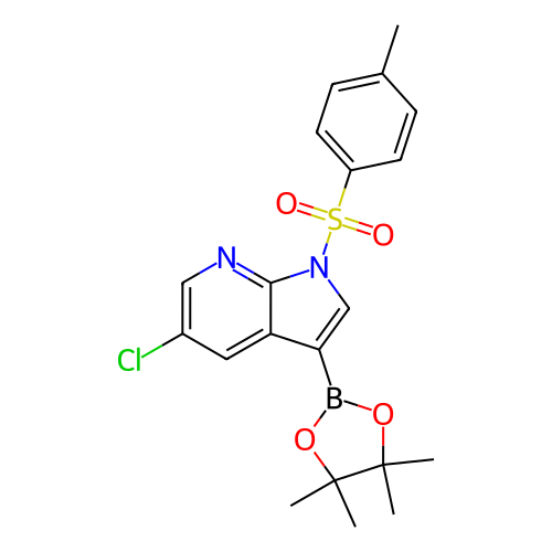 5-氯-3-(4,4,5,5-四甲基-1,3,2-二氧硼杂环戊烷-2-基)-1-甲苯磺酰基-1H-吡咯并[2,3-b]吡啶,5-Chloro-3-(4,4,5,5-tetramethyl-1,3,2-dioxaborolan-2-yl)-1-tosyl-1h-pyrrolo[2,3-b]pyridine