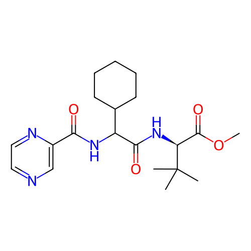 (S)-2-((R)-2-环己基-2-(吡嗪-2-甲酰氨基)乙酰氨基)-3,3-二甲基丁酸甲酯,(S)-methyl 2-((R)-2-cyclohexyl-2-(pyrazine-2-carboxamido)acetamido)-3,3-dimethylbutanoate