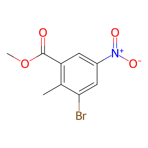 3-溴-2-甲基-5-硝基苯甲酸甲酯,Methyl 3-bromo-2-methyl-5-nitrobenzoate