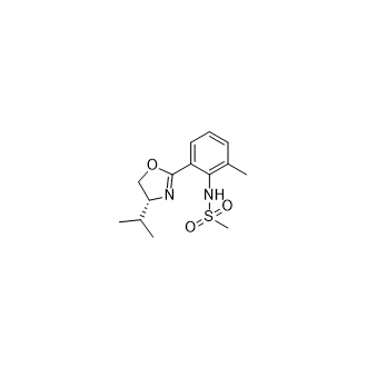 (R)-N-(2-(4-异丙基-4,5-二氢噁唑-2-基)-6-甲基苯基)甲磺酰胺,(R)-N-(2-(4-Isopropyl-4,5-dihydrooxazol-2-yl)-6-methylphenyl)methanesulfonamide