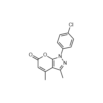 1-(4-氯苯基)-3,4-二甲基吡喃[2,3-c]吡唑-6(1H)-酮,1-(4-Chlorophenyl)-3,4-dimethylpyrano[2,3-c]pyrazol-6(1H)-one