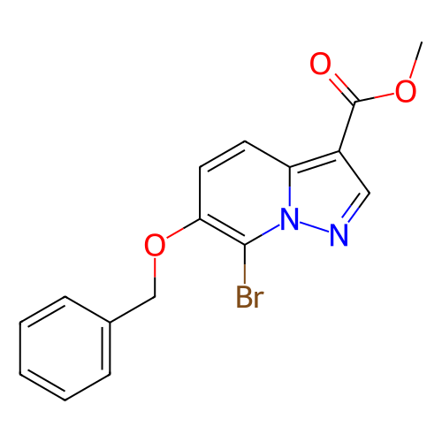 6-(苄氧基)-7-溴吡唑并[1,5-a]吡啶-3-羧酸甲酯,Methyl 6-(benzyloxy)-7-bromopyrazolo[1,5-a]pyridine-3-carboxylate