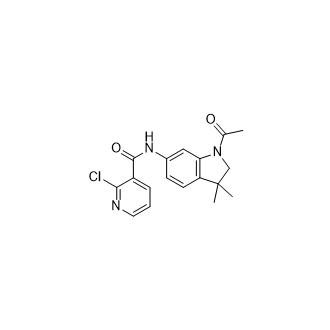 N-(1-乙酰基-3,3-二甲基-6-基)-2-氯代烟酰胺,N-(1-acetyl-3,3-dimethylindolin-6-yl)-2-chloronicotinamide