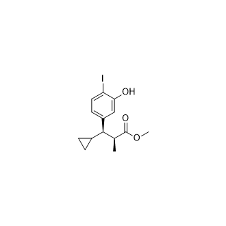 (2S,3R)-3-环丙基-3-(3-羟基-4-碘苯基)-2-甲基丙酸甲酯,methyl (2S,3R)-3-cyclopropyl-3-(3-hydroxy-4-iodophenyl)-2-methylpropanoate