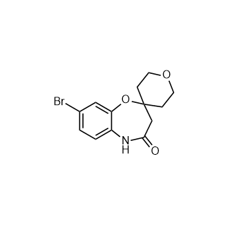 8-溴-2',3',5',6'-四氢-3H-螺[苯并[b][1,4]氧氮杂-2,4'-吡喃]-4(5H)-酮,8-Bromo-2',3',5',6'-tetrahydro-3H-spiro[benzo[b][1,4]oxazepine-2,4'-pyran]-4(5H)-one