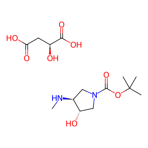 (3S,4S)-3-羟基-4-(甲基氨基)吡咯烷-1-羧酸叔丁酯(S)-2-羟基琥珀酸盐,(3S,4S)-tert-Butyl 3-hydroxy-4-(methylamino)pyrrolidine-1-carboxylate (S)-2-hydroxysuccinate