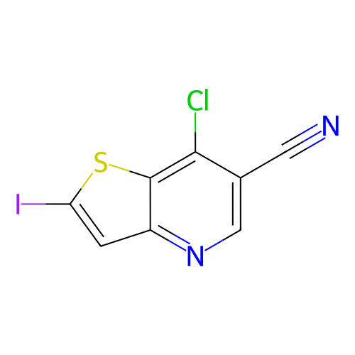 7-氯-2-碘噻吩并[3,2-b]吡啶-6-甲腈,7-Chloro-2-iodothieno[3,2-b]pyridine-6-carbonitrile