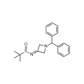 N-(1-二苯甲基氮杂环丁烷-3-亚基)-2-甲基丙烷-2-亚磺酰胺,N-(1-benzhydrylazetidin-3-ylidene)-2-methylpropane-2-sulfinamide