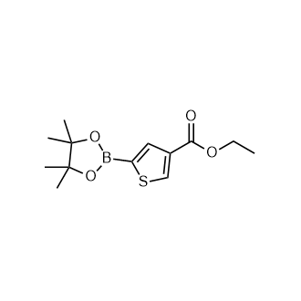 5-(4,4,5,5-四甲基-1,3,2-二氧硼杂环戊烷-2-基)噻吩-3-羧酸乙酯,ethyl 5-(4,4,5,5-tetramethyl-1,3,2-dioxaborolan-2-yl)thiophene-3-carboxylate