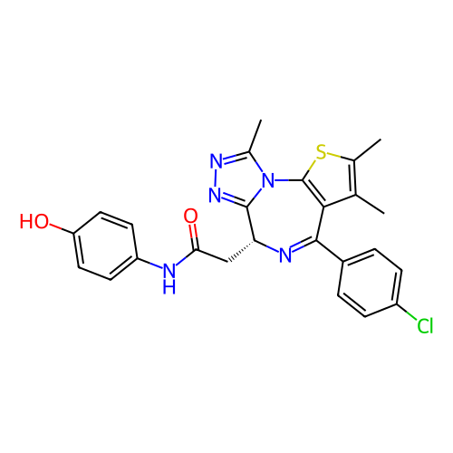 2-((6R)-4-(4-氯苯基)-2,3,9-三甲基-6H-噻吩并[3,2-f][1,2,4]三唑并[4,3-a][1,4]二氮杂-6-基)-N-(4-羟基苯基)乙酰胺,2-((6R)-4-(4-chlorophenyl)-2,3,9-trimethyl-6H-thieno[3,2-f][1,2,4]triazolo[4,3-a][1,4]diazepin-6-yl)-N-(4-hydroxyphenyl)acetamide