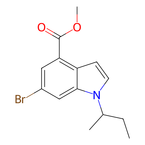 6-溴-1-(仲丁基)-1H-吲哚-4-羧酸甲酯,Methyl 6-bromo-1-(sec-butyl)-1H-indole-4-carboxylate