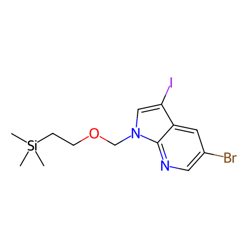 5-溴-3-碘-1-((2-(三甲基甲硅烷基)乙氧基)甲基)-1H-吡咯并[2,3-b]吡啶,5-Bromo-3-iodo-1-((2-(trimethylsilyl)ethoxy)methyl)-1H-pyrrolo[2,3-b]pyridine