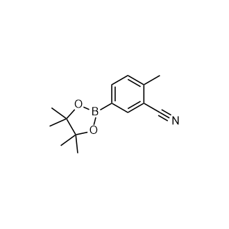 2-甲基-5-(4,4,5,5-四甲基-1,3,2-二氧雜硼烷-2-基)芐腈,2-Methyl-5-(4,4,5,5-tetramethyl-1,3,2-dioxaborolan-2-yl)benzonitrile