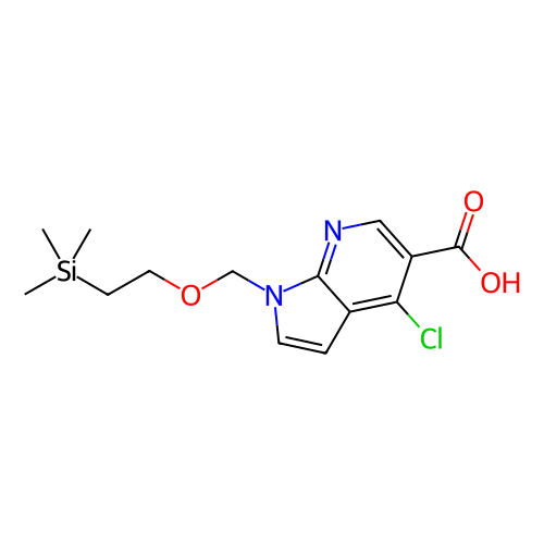 ((2-(三甲基甲硅烷基)乙氧基)甲基)-1H-吡咯并[2,3-b]吡啶-5-羧酸,4-Chloro-1-((2-(trimethylsilyl)ethoxy)methyl)-1H-pyrrolo[2,3-b]pyridine-5-carboxylic acid