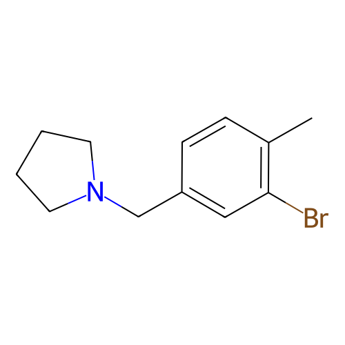 1-(3-溴-4-甲基苄基)吡咯烷,1-(3-Bromo-4-methylbenzyl)pyrrolidine