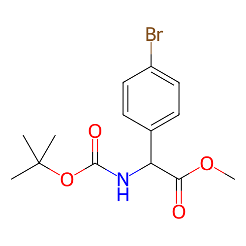 2-(4-溴苯基)-2-叔丁氧羰基氨基乙酸甲酯,Methyl 2-(4-bromophenyl)-2-((tert-butoxycarbonyl)amino)acetate